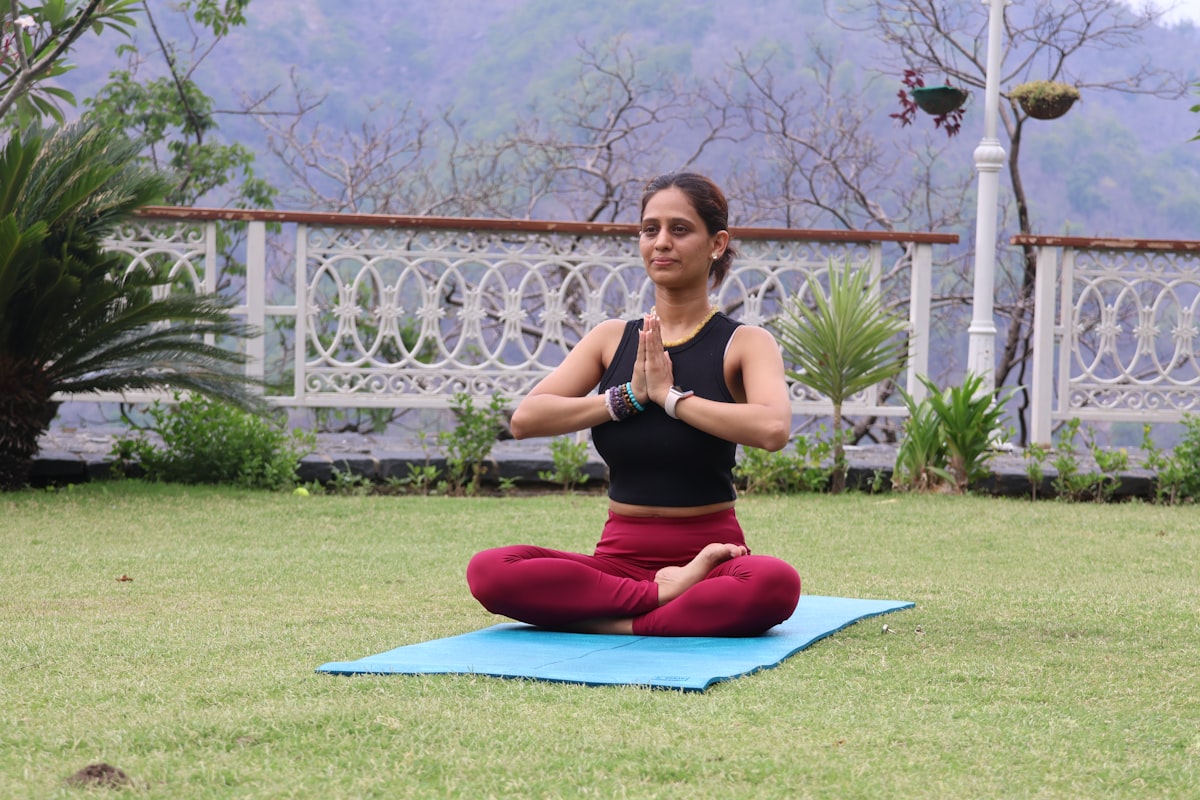 Group yoga class in peaceful studio setting